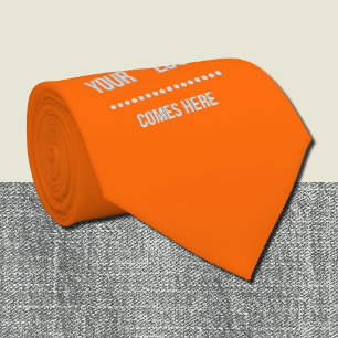 neon orange  solid colour - add logo tie