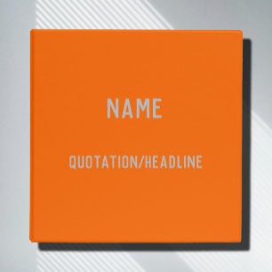 neon orange solid colour binder