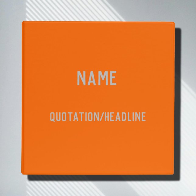 neon orange solid colour binder (Creator Uploaded)
