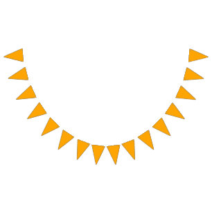 Neon Orange Solid Colour   Classic Bunting Flags