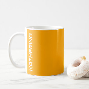 Neon Orange Solid Colour Classic Personalized Coffee Mug