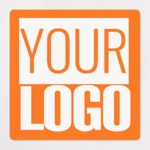 neon orange solid colour - custom logo