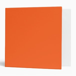 Neon Orange Solid Colour Minimalist Binder