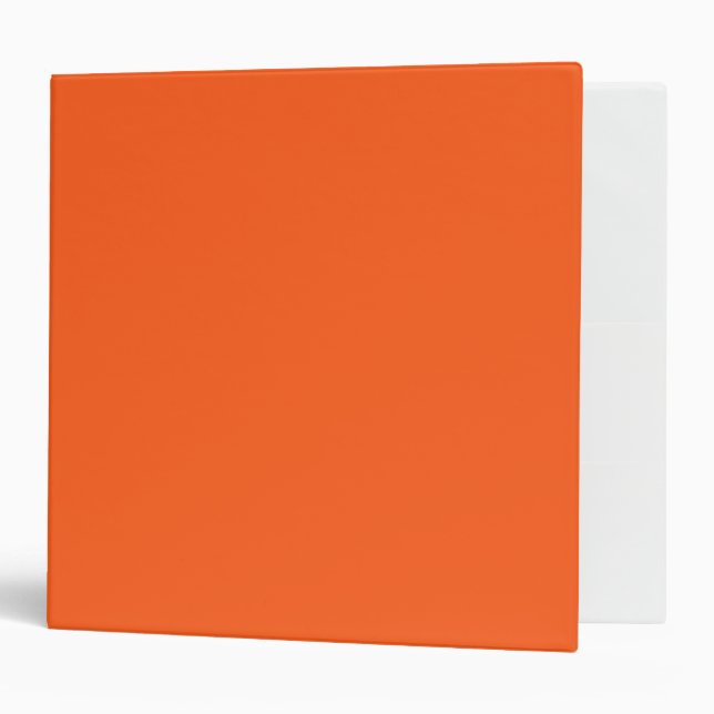 Neon Orange Solid Colour Minimalist Binder (Front/Inside)
