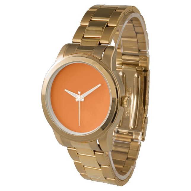 neon orange solid colour watch (Angled)
