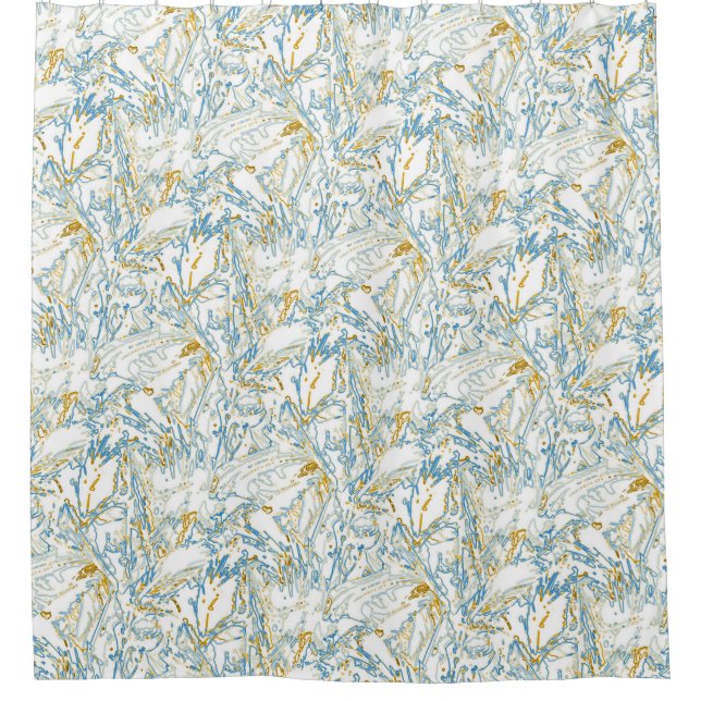 Neon Orange Yellow Blue Curvy Line Pattern -COOL (Front)