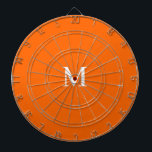 Neon Orange-your bold monogram Dartboard<br><div class="desc">Add a personalized touch to your game room with this striking neon orange dart board featuring your bold monogram. Perfect for dart enthusiasts, this customizable design combines style and functionality, making it an excellent choice for casual games or serious competitions. A vibrant and unique addition to any space that reflects...</div>