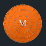 Neon Orange-your bold monogram Dartboard<br><div class="desc">Add a personalized touch to your game room with this striking neon orange dart board featuring your bold monogram. Perfect for dart enthusiasts, this customizable design combines style and functionality, making it an excellent choice for casual games or serious competitions. A vibrant and unique addition to any space that reflects...</div>