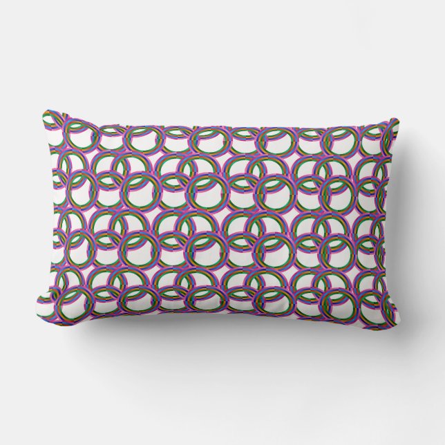  Neon Orbit Lumbar Pillow (Front)