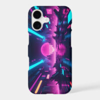 Neon Outrun Vaporwave City Horizon Cyberpunk