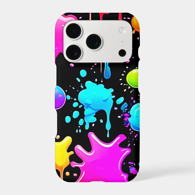 Neon Paint Drips Design (Back)