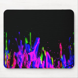 Neon Paint Splash Colourful. PERSONALIZE IT Mouse Pad
