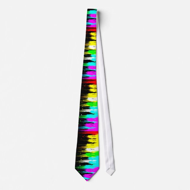 Neon Paint Splatter Tie (Front)