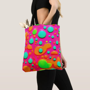 Neon Painting Bubble Art Tote Bag