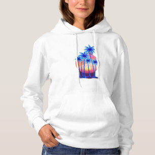 Neon palm trees hoodie