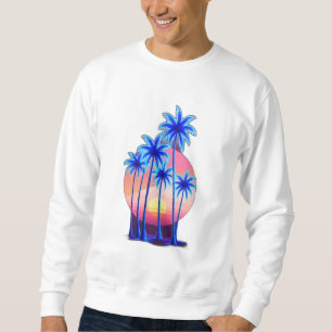 Neon palm trees  sweatshirt