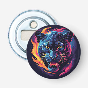 ⚡ Neon Panther Fury Glow 🐆 Bold Urban Art Bottle Opener