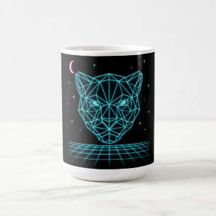 Neon Panther - Synthwave Dark Electric Coffee Mug