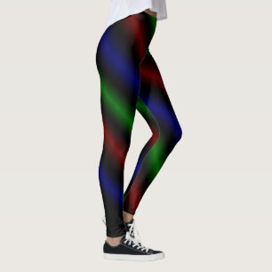 Neon Parallel Lines Pattern, Leggings
