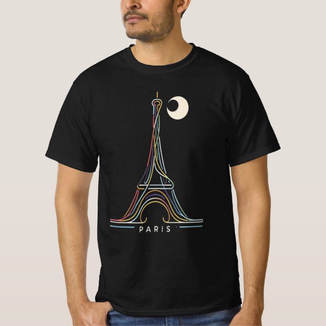 Neon Paris Glow T-Shirt (Front)