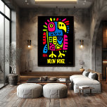 Neon Parrot Art – Colourful Pop Tropical Bird Desi Poster<br><div class="desc">Bright and bold, this neon parrot design glows with pink, yellow, green and blue abstract shapes on a black background. A playful pop art look perfect for tropical vibes and funky fashion. Ideal for parrot lovers, bold graphic art fans, and anyone who enjoys colourful statement designs.</div>