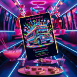Neon Party Bus 21st Birthday Invitation<br><div class="desc">Get ready to light up the night and celebrate in style with our Neon Party Bus 21st Birthday Invitation! This electrifying invitation is perfect for those looking to make their milestone 21st birthday a memorable and unforgettable event. The design features a vibrant and eye-catching neon party bus against a backdrop...</div>