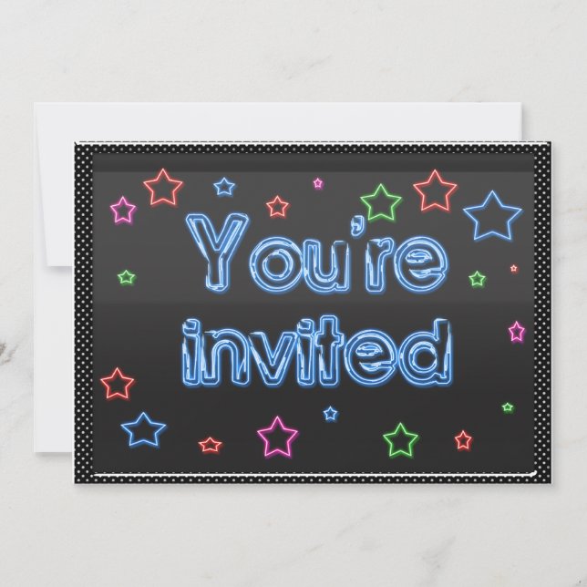 Neon Party Invitation (Front)