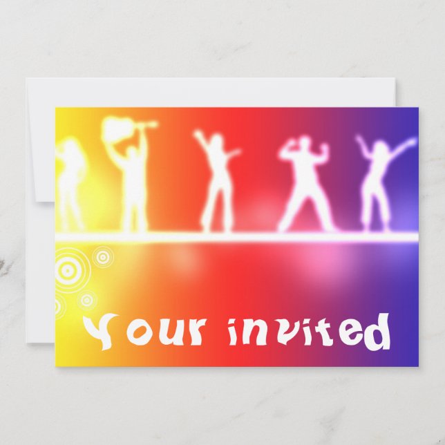 neon party invitation (Front)