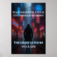 Neon Path – Cyberpunk Alley Poster