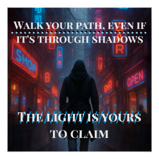 Neon Path – Cyberpunk Alley Poster