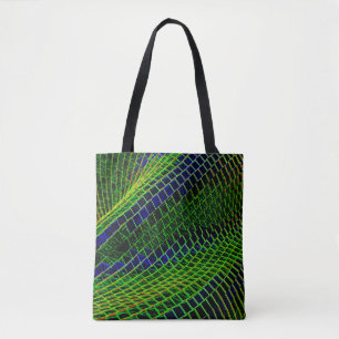 Neon pattern tote bag