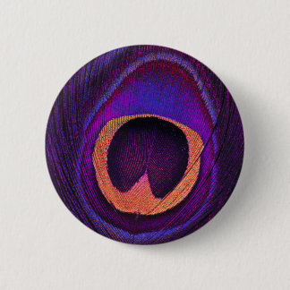 Neon Peacock 2 Inch Round Button