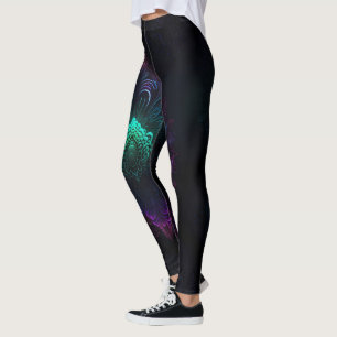 Neon Peacock Élégance Leggings