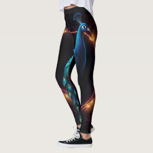 Neon Peacock Élégance Leggings