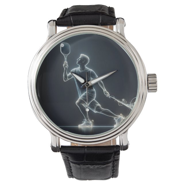Neon Pickleball Player Watch (Front)