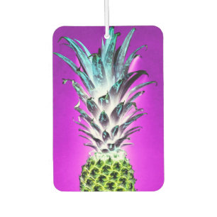 Neon pineapple colourful tropical fruit Hawaiian Air Freshener
