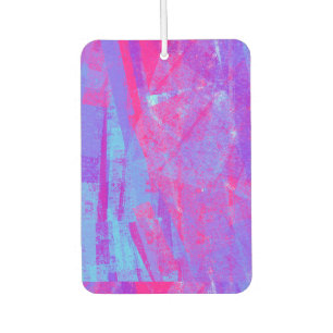 Neon Pink & Aqua Blue Abstract Air Freshener