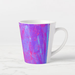 Neon Pink & Aqua Blue Abstract Latte Mug