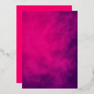 Neon Pink Back Foil Invitation – Customizable