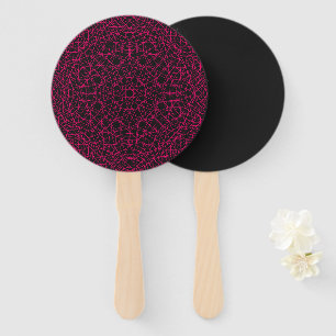 Neon Pink & Black Event Fan Set – Customizable