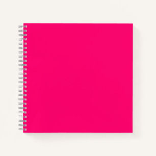 Neon Pink & Black Spiral Notebook – Customizable