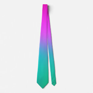 Neon Pink Blue and Green Tie