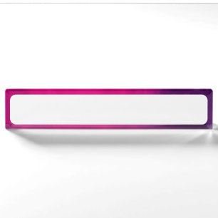 Neon Pink Border Desk Nameplate – Customizable
