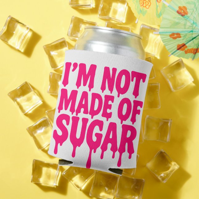 Neon Pink Can Cooler with Drip Quote – Customize (In Situ Summer)