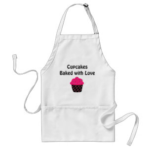 Neon Pink Cupcake Standard Apron