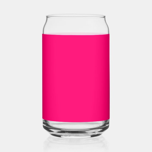 Neon Pink Custom Can Glass – Bulk & Personalized (Front)