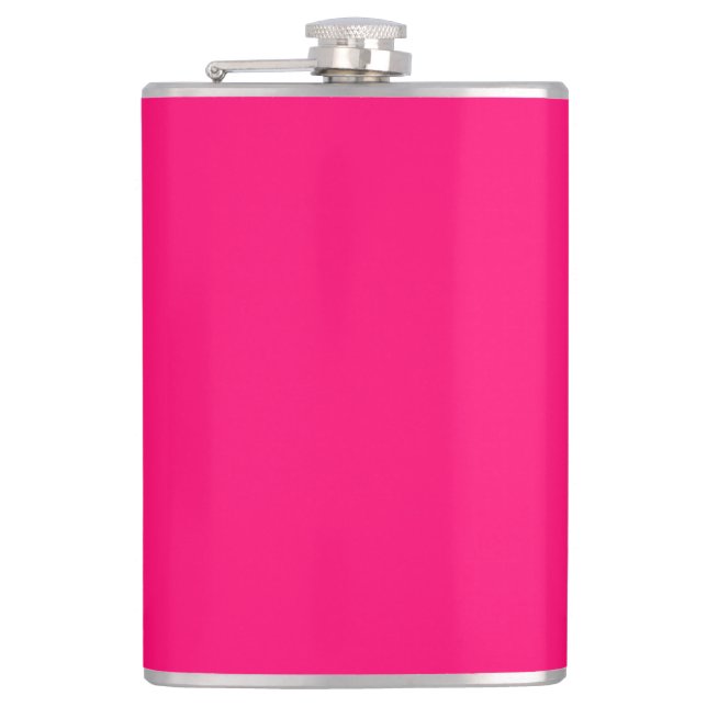 Neon Pink Custom Flask – Bold & Personalized (Front)