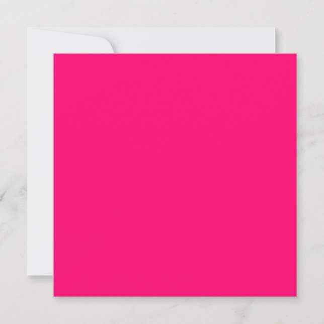 Neon Pink Custom Invitation - Bold & Stylish (Front)