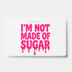 Neon Pink Drip Badge ID Tag – Customizable