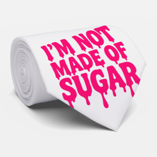 Neon Pink Drip Quote White Tie – Customizable